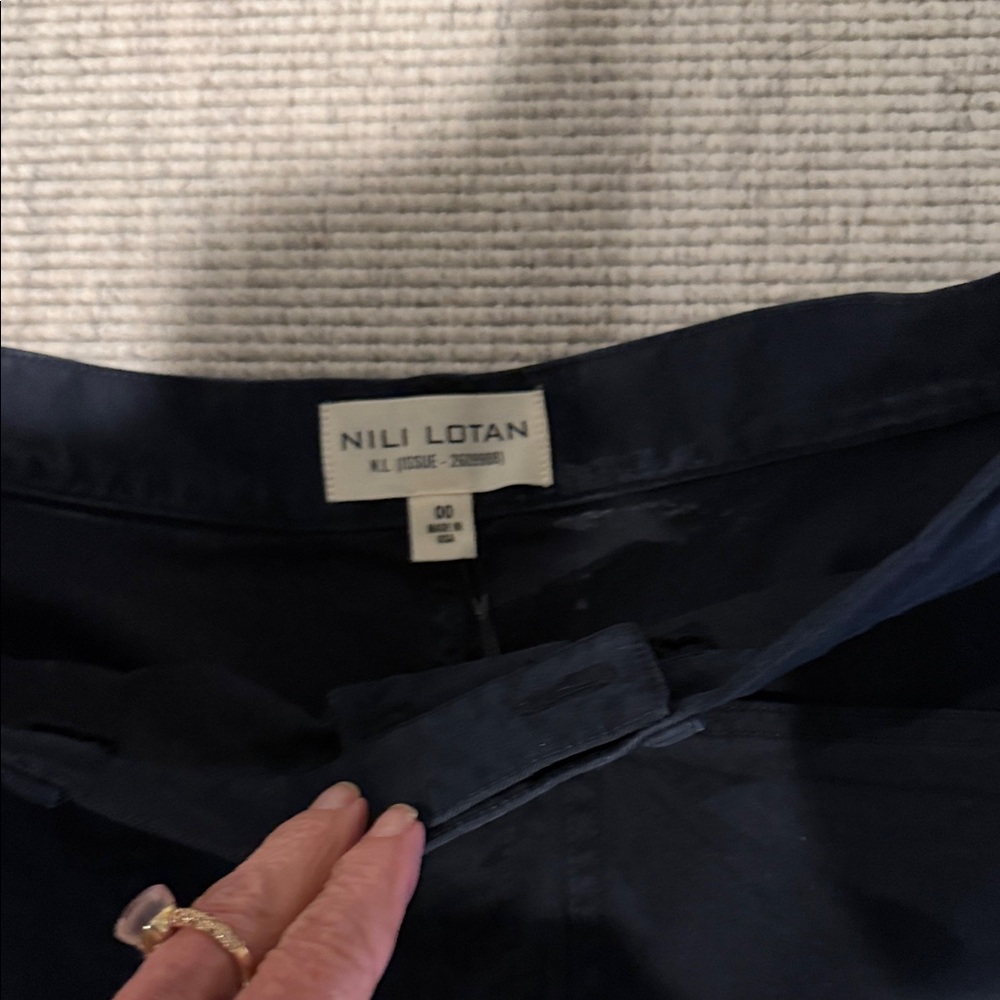Nili Lotan Shon Dark Blue Trousers
